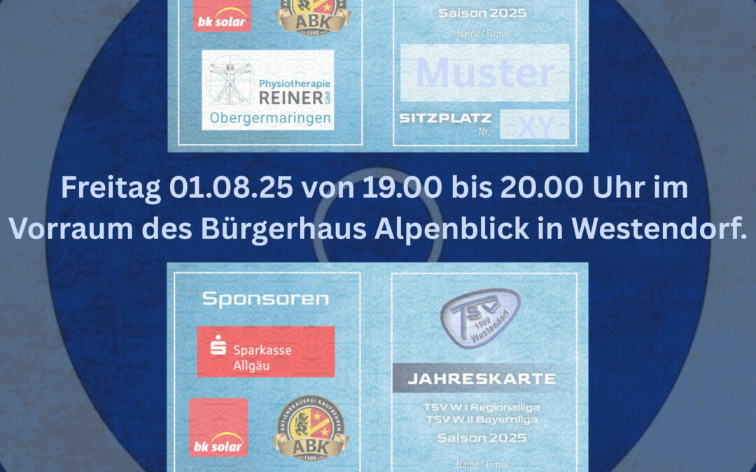 Vorverkauf Dauerkarten für die Saison 2025!