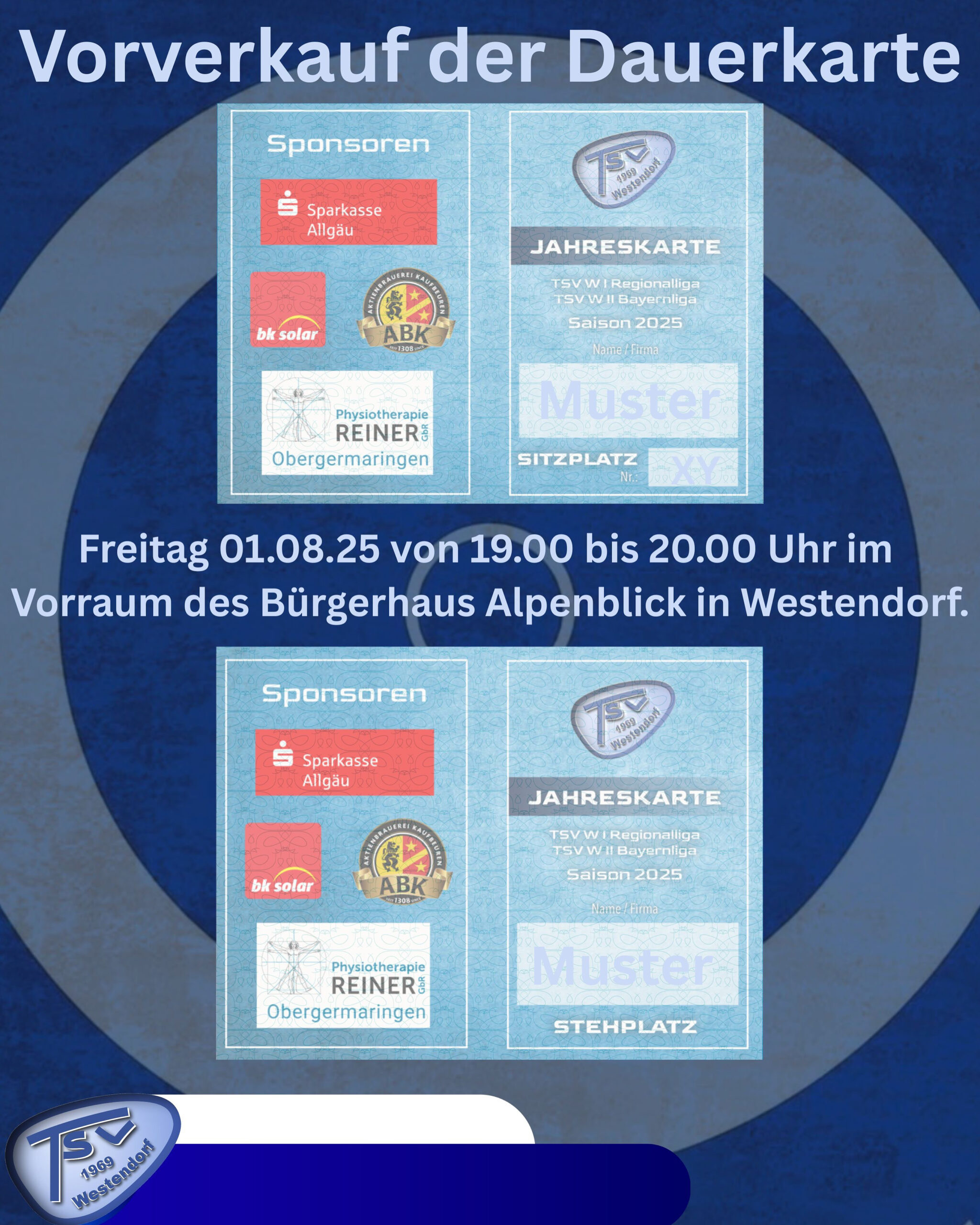 Vorverkauf Dauerkarten für die Saison 2025!